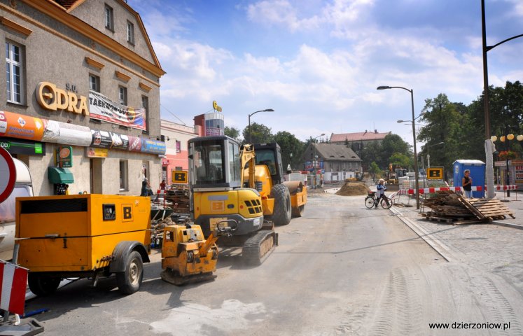 Prace drogowe na ulicy Piłsudskiego