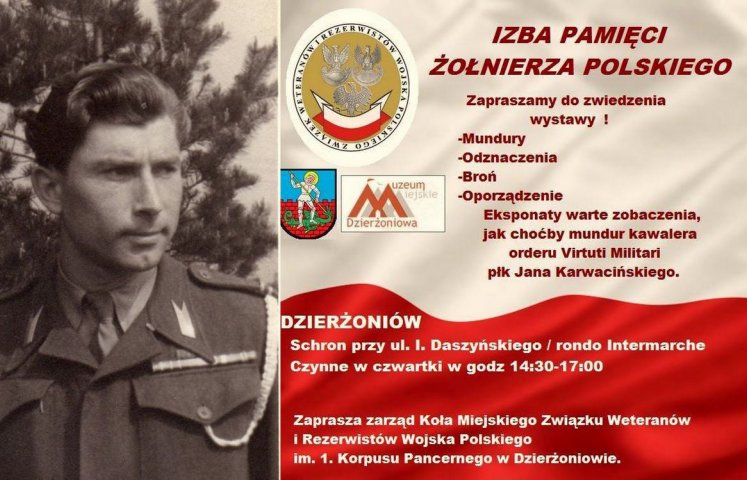 Pamiątki po polskich żołnierzach walczących w czasie II Wojny Światowej w Polsce i poza granicami, takie jak m.in. mundury, oporządzenia wojskowe, odznaczenia i dokumenty można oglądać w okresie zimowym w czwartki, od godziny 14:30 do 17:00.