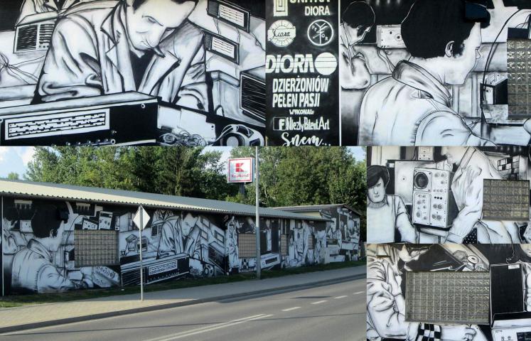 Roman Mrozowski i Maciej Cichosz są autorami muralu, który znajduje się przy ul. Diorowskiej. Kolejny element sztuki w przestrzeni miejskiej powstał w ramach projektu „Dzierżoniów Pełen Pasji”.