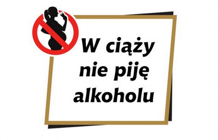Plakat "W ciąży nie piję alkoholu"