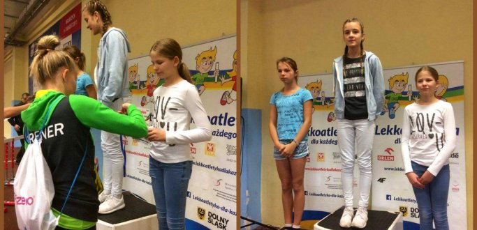 Zawodniczki uczęszczające na zajęcia lekkoatletyczne prowadzone w Dzierżoniowie z sukcesami wystartowały 5 listopada w Wałbrzychu w Halowych Mistrzostwach Województwa Dolnośląskiego w Lekkoatletyce. 