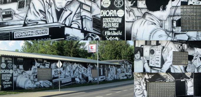 Roman Mrozowski i Maciej Cichosz są autorami muralu, który znajduje się przy ul. Diorowskiej. Kolejny element sztuki w przestrzeni miejskiej powstał w ramach projektu „Dzierżoniów Pełen Pasji”.