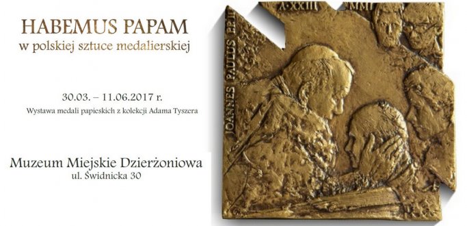 To tytuł nowej wystawy czasowej w dzierżoniowskim Muzeum Miejskim, na otwarcie której zapraszamy 29 marca o godz. 17.30. Ekspozycja poświęcona będzie medalom wydanym przez uzdolnionych polskich artystów, z okazji pontyfikatu Papieża Polaka św. Jana Pawła II. 