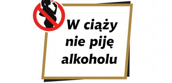 Plakat "W ciąży nie piję alkoholu"