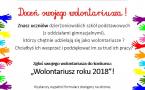 Do połowy listopada Centrum Aktywizacji Społecznej w Dzierżoniowie czeka na zgłoszenia w konkursie Wolontariusz Roku 2018. Społeczników wybierze komisja konkursowa spośród zgłoszonych przez osoby prywatne lub instytucje.